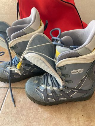 Botas Snowboard Burton - Azul Gris y bolsa