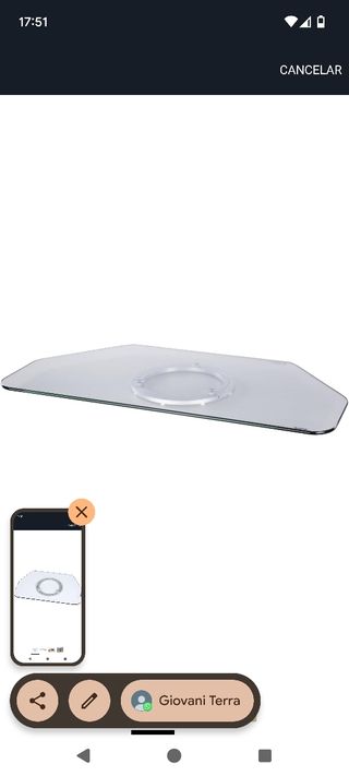 Base giratoria TV cristal