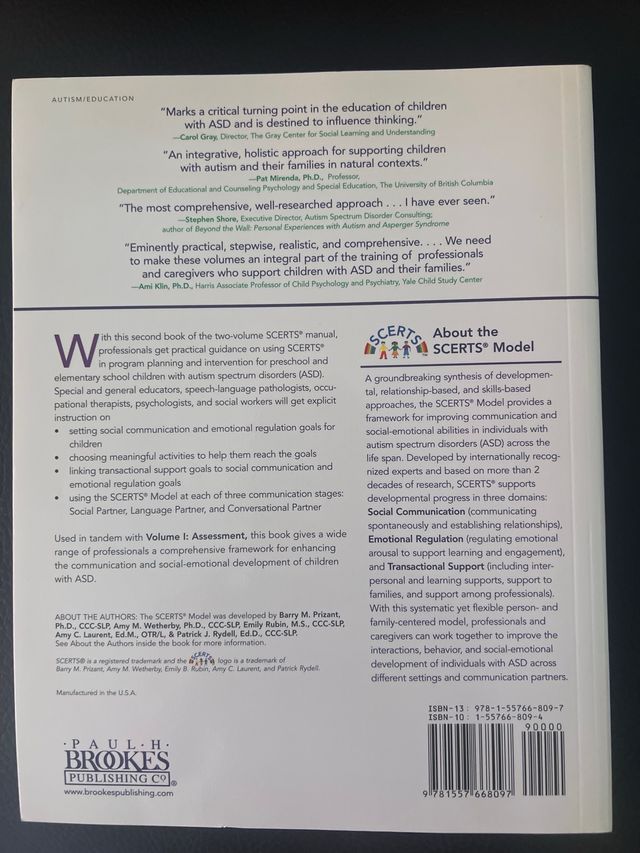 SCERTS Model: Vol. I & II - Autismo