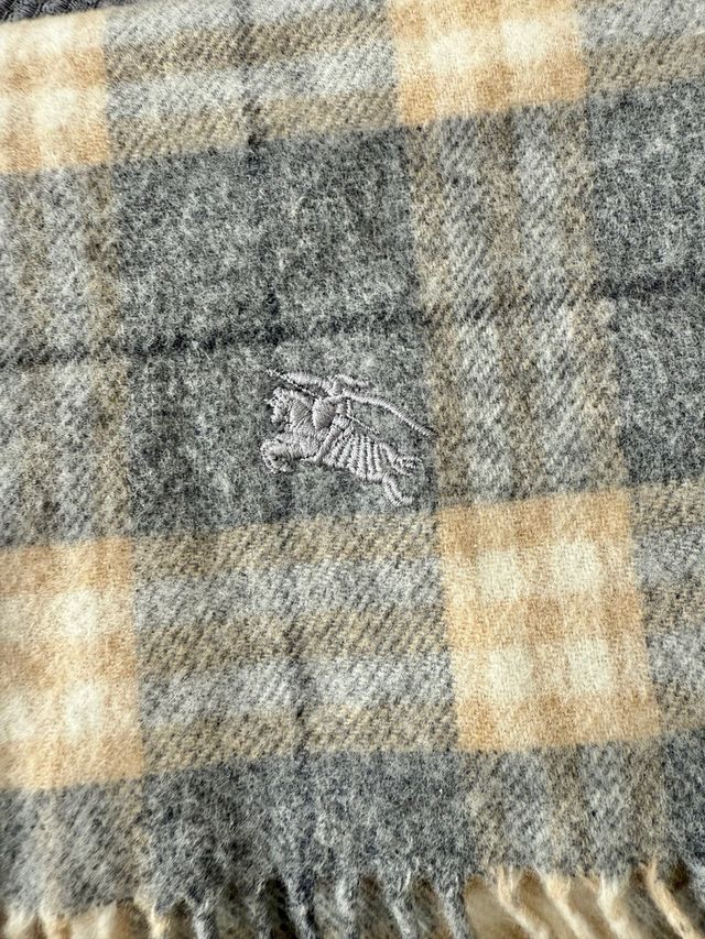 Bufanda Burberry Gris Beige - Lana Cachemir