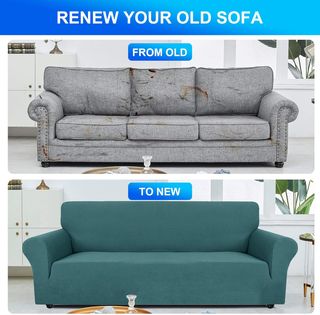 Funda de Sofá 1 plaza de Alta Elasticidad, Verde.