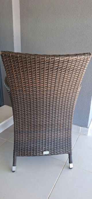 Mesa estilo árabe de mosaico , forja y 2 Sillones.