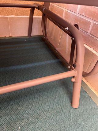 Sofa mecedora jardín marrón