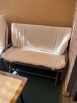 Sofa mecedora jardín marrón