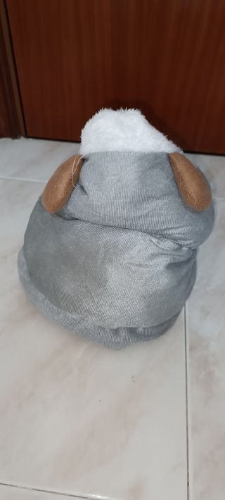 Cama Gato Pequeño Gris-Blanca