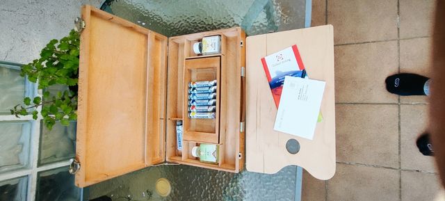 Caja madera pintura óleo Van Gogh