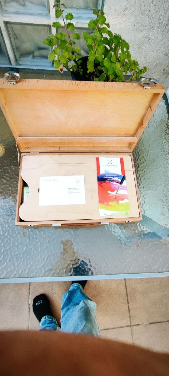 Caja madera pintura óleo Van Gogh