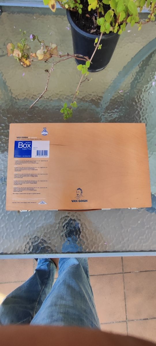 Caja madera pintura óleo Van Gogh