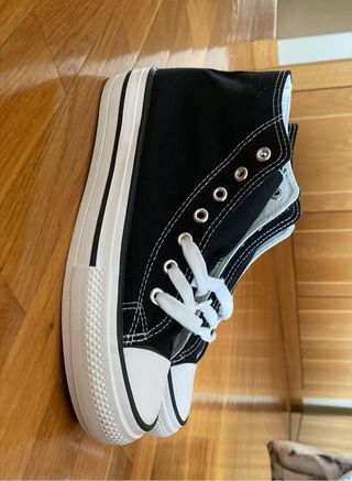 Converse negras plataforma