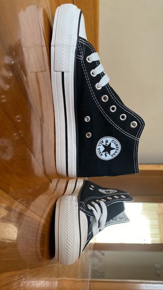 Converse negras plataforma