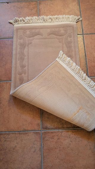 Alfombra beige y marrón - vintage