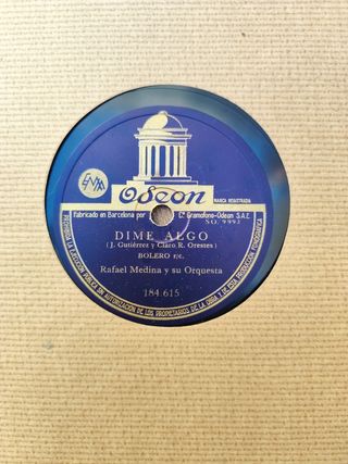 Disco 78 rpm Bolero - Rafael Medina