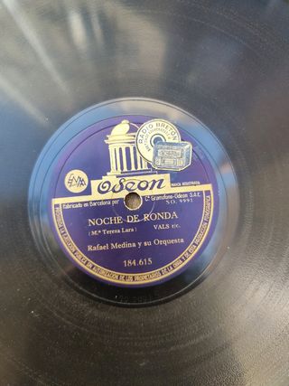 Disco 78 rpm Bolero - Rafael Medina