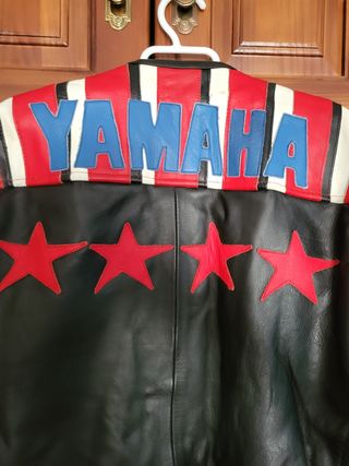 Traje Vintage Completo Moto de Cuero Yamaha