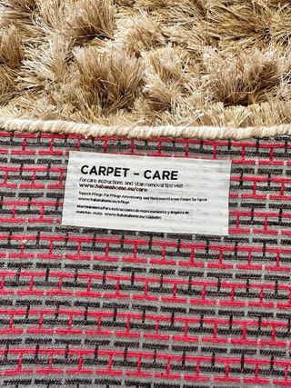 Alfombra de pelo beige
