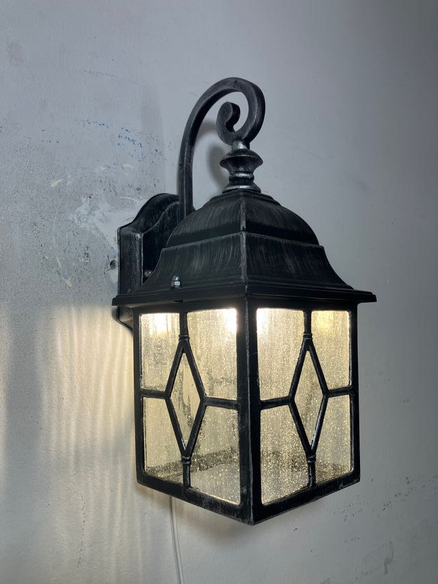 Lampada parete vetro "ghiaccio" IP33