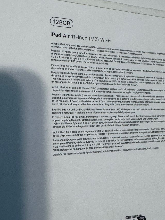 Caja iPad Air 11" (M2) Wi-Fi - 128GB