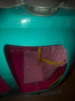 Barbie Helicóptero + Coche Rosa