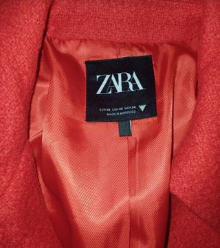 Traje Zara rojo - Talla S (falda) XS (chaqueta)