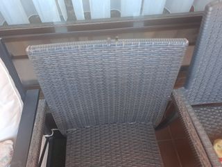 Silla jardín gris ratán