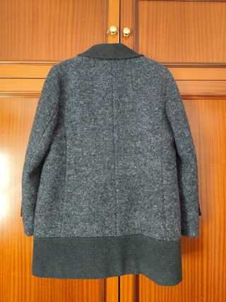 Abrigo de lana corto gris talla 48