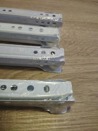 Guías cajón metal blanco 35cm