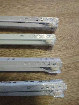 Guías cajón metal blanco 35cm