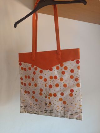 Bolsa estampada naranja