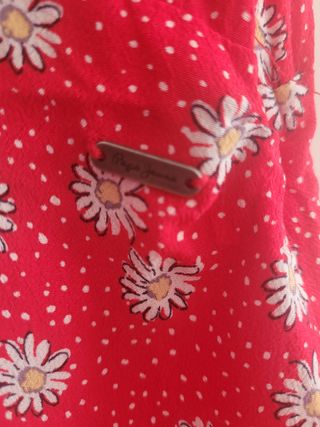 Vestido rojo Pepe Jeans - flores