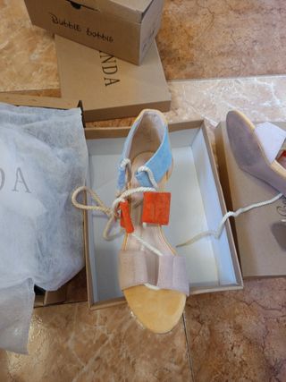 Sandalias tacón multicolor