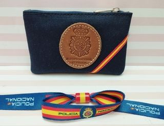 NOVEDAD! MONEDERO LONA-PIEL POLICIA Y PULSERA REGA