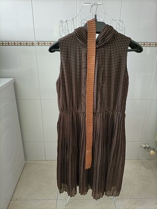 Vestido Adolfo Domínguez - Negro y marrón