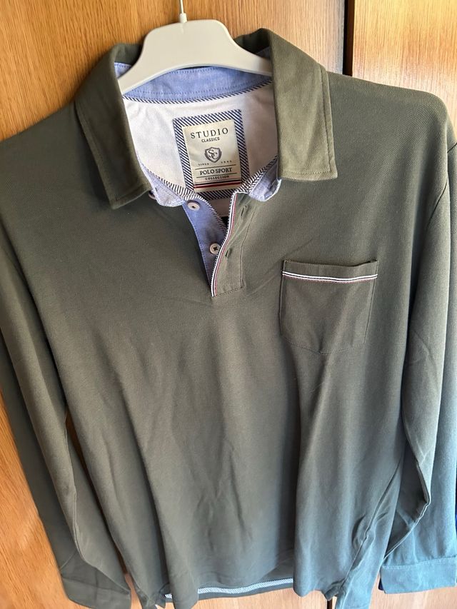 2 Polos manga larga hombre