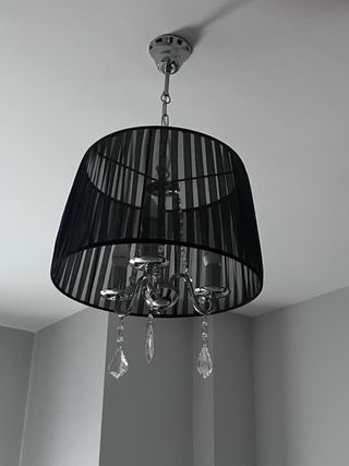 Lámpara techo 3 luces negra