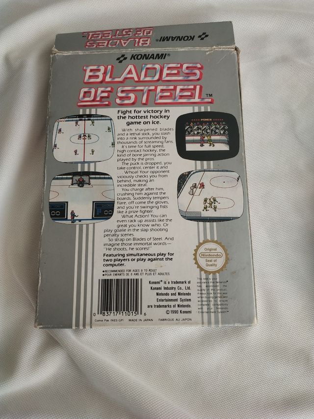 NES Blades of Steel - Konami Pal e Nintendo Box