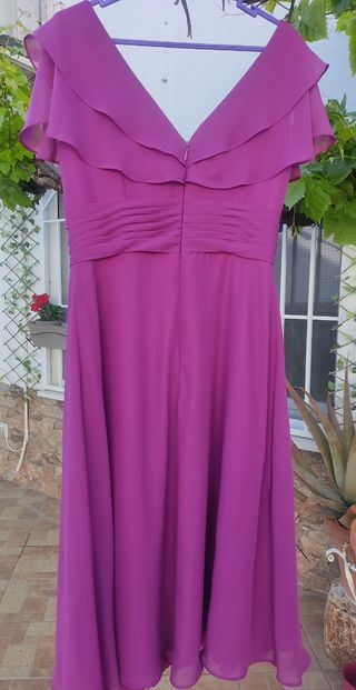 Vestido midi fiesta morado JJHOUSE