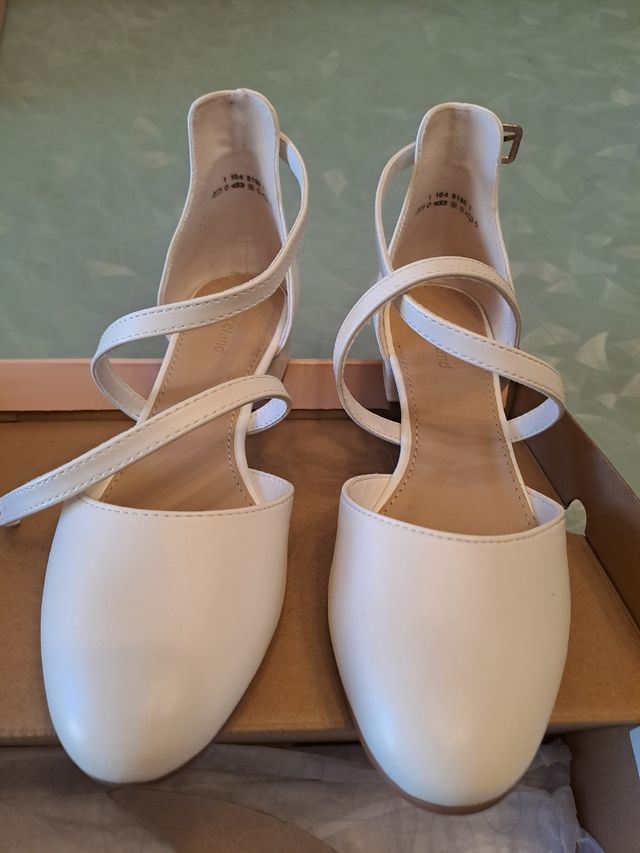 Sandali bianchi donna tacco 36