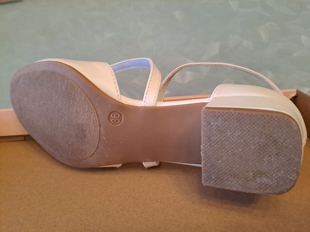 Sandali bianchi donna tacco 36