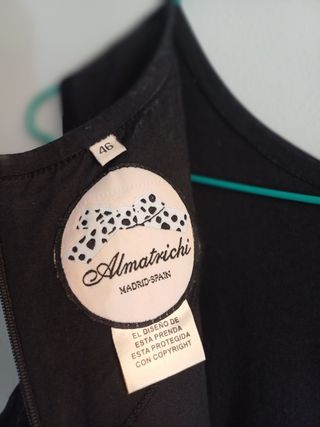 Vestido marrón y negro lunares - Talla 44-46