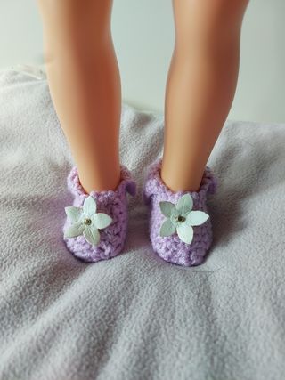 Zapatos de ganchillo para muñeca Nancy