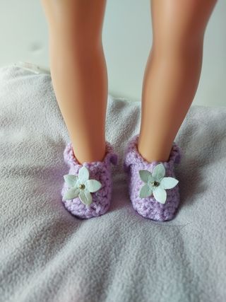 Zapatos de ganchillo para muñeca Nancy