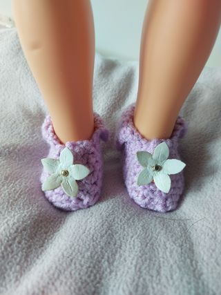 Zapatos de ganchillo para muñeca Nancy