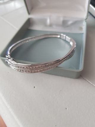 Pulsera y anillo Swarovski | Plata y morado