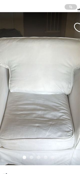 Butaca IKEA blanca algodón