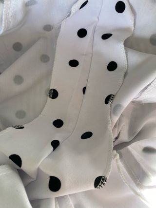 Vestido Flamenca lunares blanco-negro