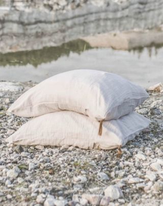 Fundas almohadas muselina | 2uds en rosa empolvado