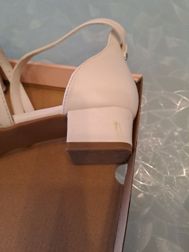 Sandali bianchi donna tacco numero 37