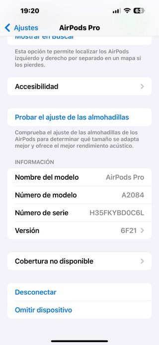Apple  Airpods Pro (1.a generación) #BD0C6L