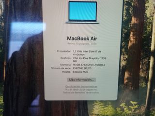 MACBOOK AIR 2020 i7/16 GB RAM/512 GB SSD