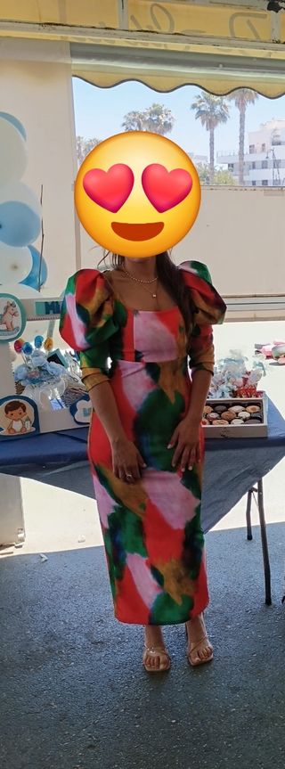 Vestido multicolor evento